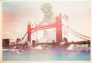 „Godzilla Gaia an der Tower Bridge“ 9 – Varianten 35x 50 cm Studioproofs