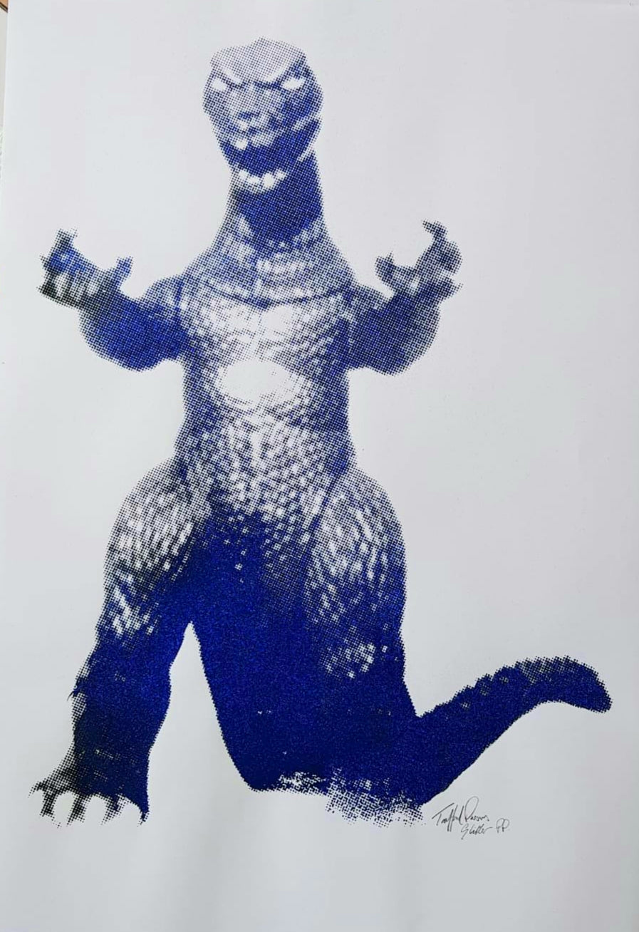 XL Godzilla Blue Diamond Dust Glitter