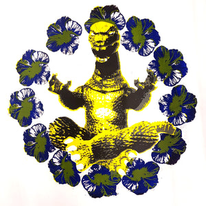 Godzilla lotus position