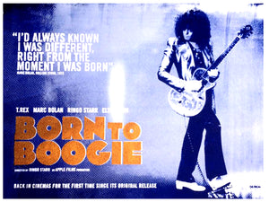 "Born To Boogie" XL Print - Blue & Gold Diamond Dust