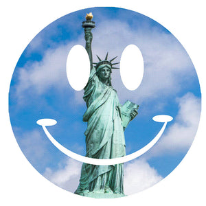 Smiley Liberty Blau 40 x 40 cm